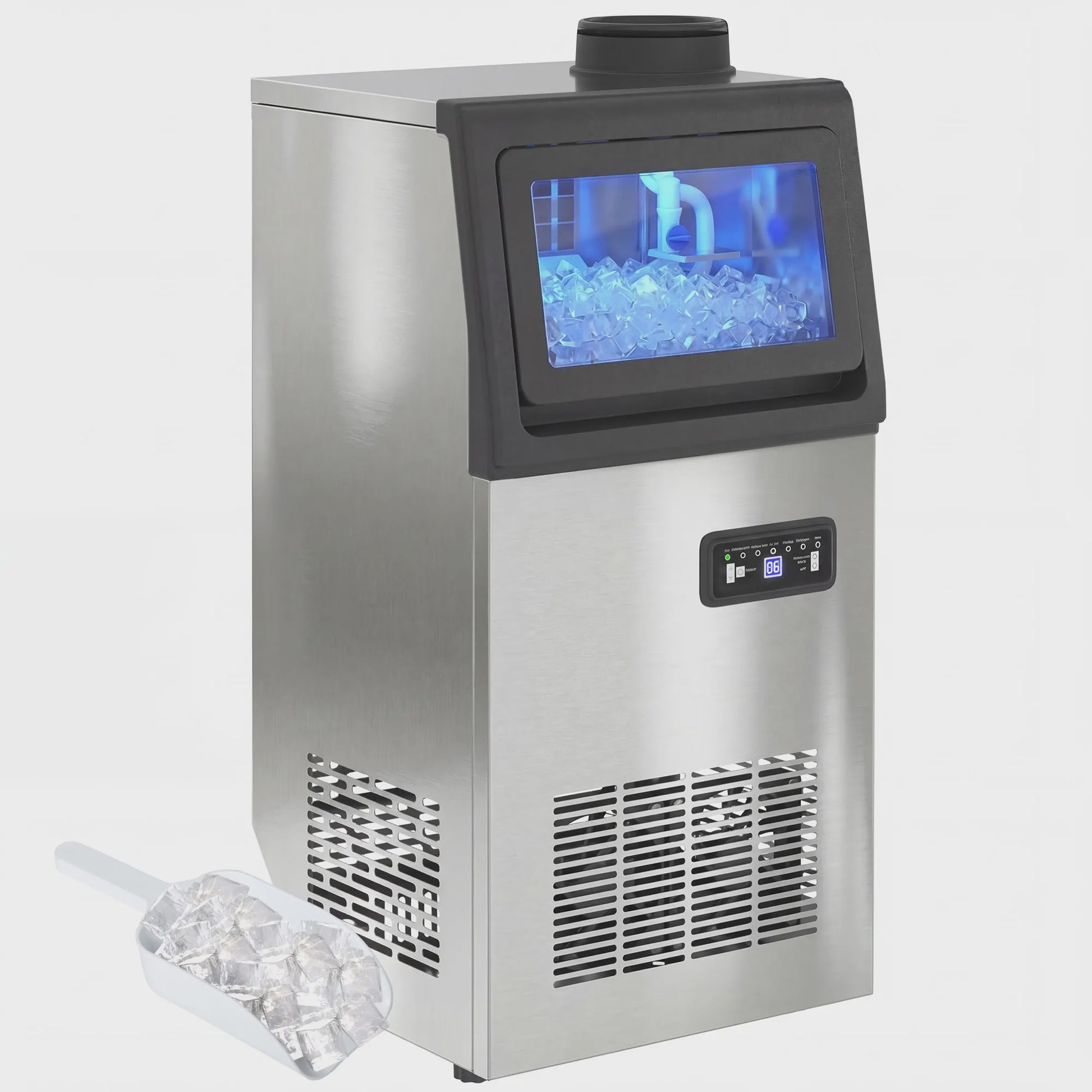 Professionele IJsmachine 36kg/24u Roestvrij Staal met 5.5kg Opslag