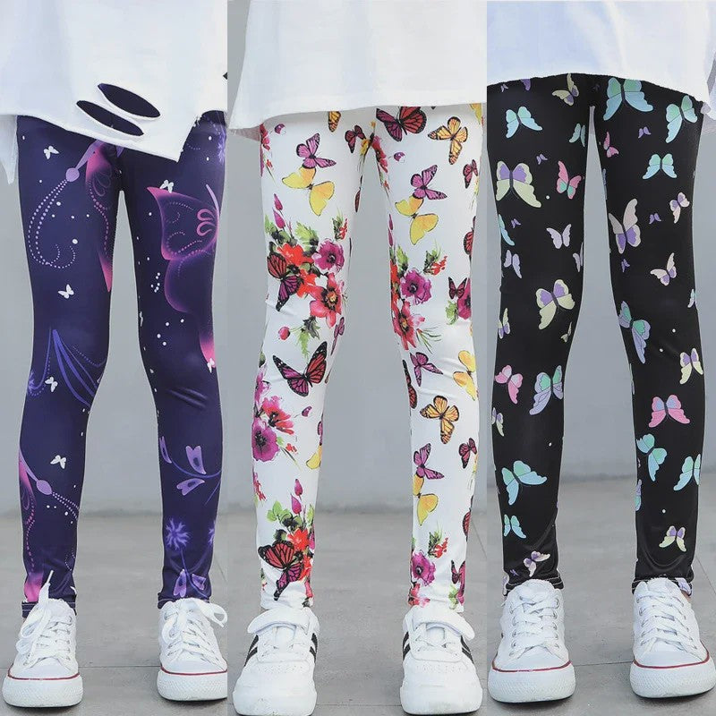 Meisjes Leggings met Print | Comfortabele Stretch Broekjes voor Lente, Zomer & Herfst (2-12 Jaar)