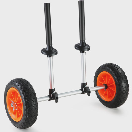Robuuste Kayak & Kano Trailer Kar met 10'' Massieve Banden - Verstelbare Breedte & 127kg Draagvermogen