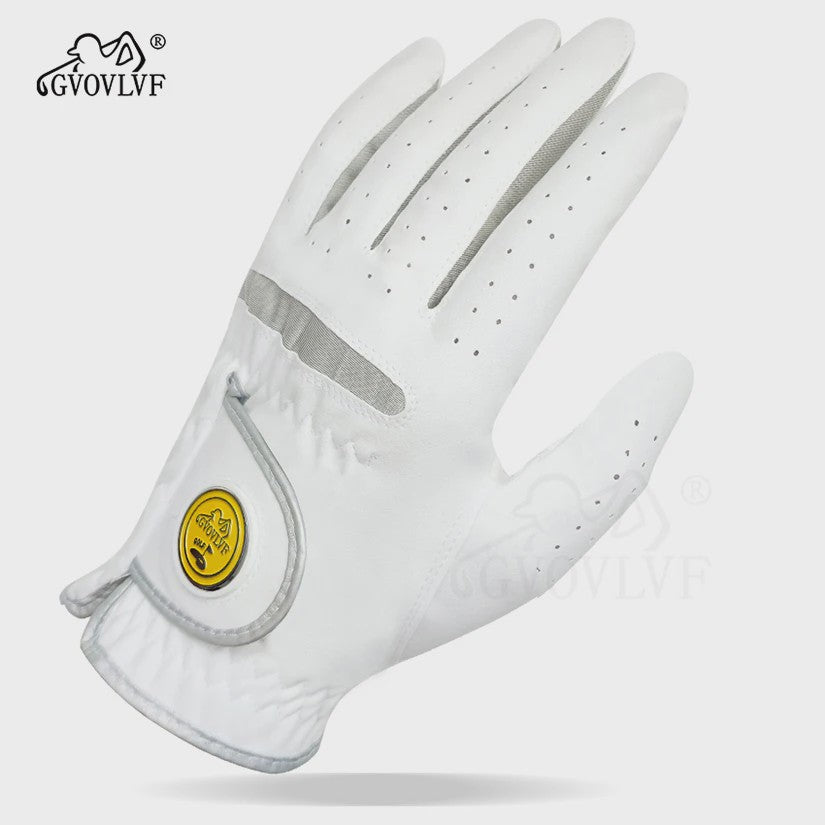Heren Golfhandschoen: Zacht Microvezel, Ademend & Comfortabel met Magnetische Marker