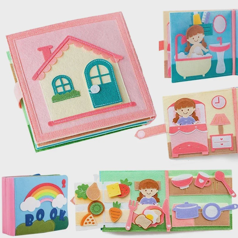 Montessori Busy Book voor Peuters - Interactief Leerboek voor Baby's en Kinderen - Educatief Reisspelletje