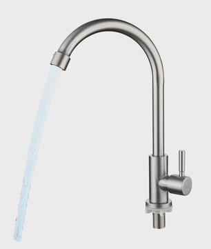 RVS Keukenkraan - Zwenkbaar, Enkel Koud Water