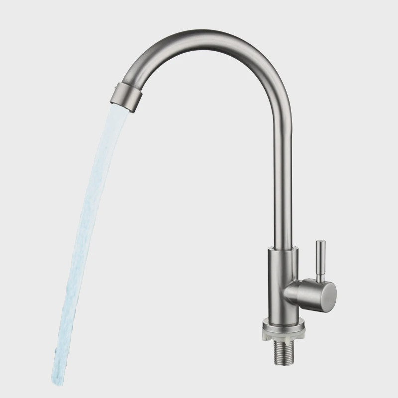 RVS Keukenkraan - Zwenkbaar, Enkel Koud Water