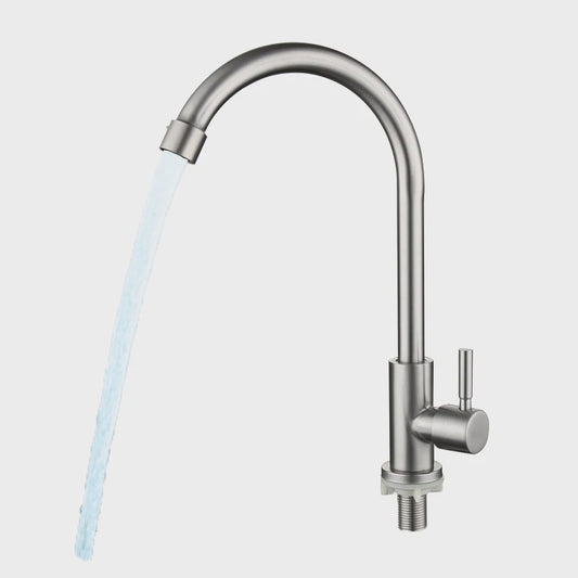 RVS Keukenkraan - Zwenkbaar, Enkel Koud Water