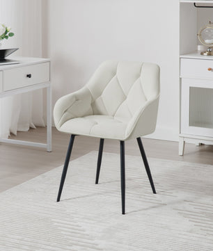 Gestoffeerde Eetkamerstoelen met Armleuningen - Set van 2 - Comfortabel & Stijlvol