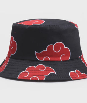 Unieke Bucket Hat met Japanse Wolk Print - Zonbescherming en Stijl