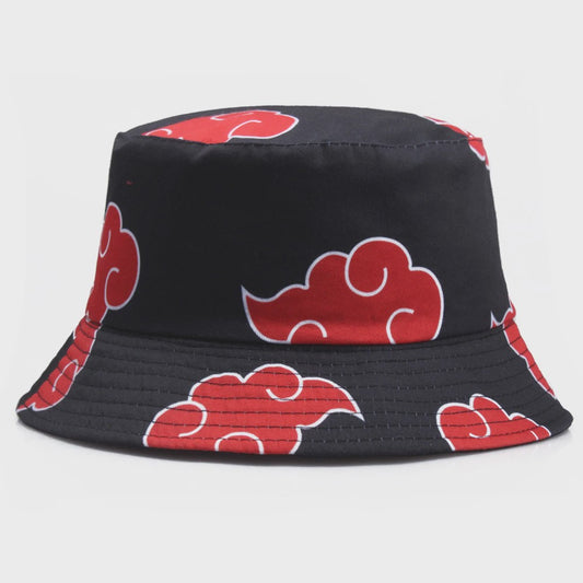 Unieke Bucket Hat met Japanse Wolk Print - Zonbescherming en Stijl