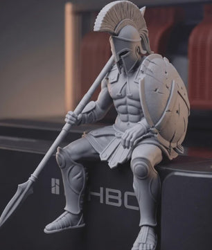 Spartaanse Krijger Zittende Figuur - 3D Geprint Decoratiebeeldje