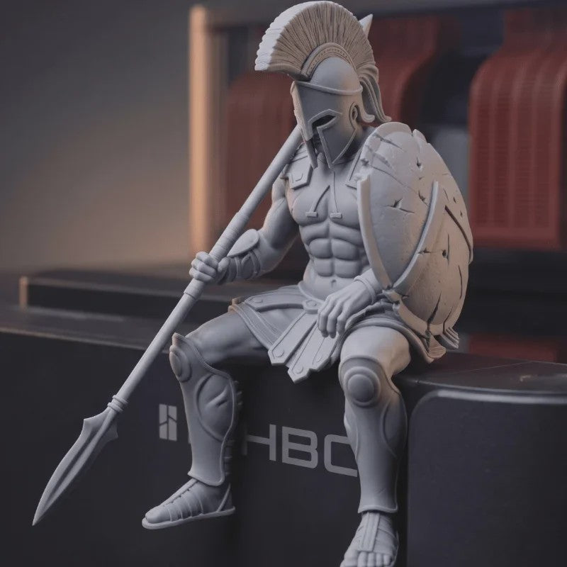 Spartaanse Krijger Zittende Figuur - 3D Geprint Decoratiebeeldje