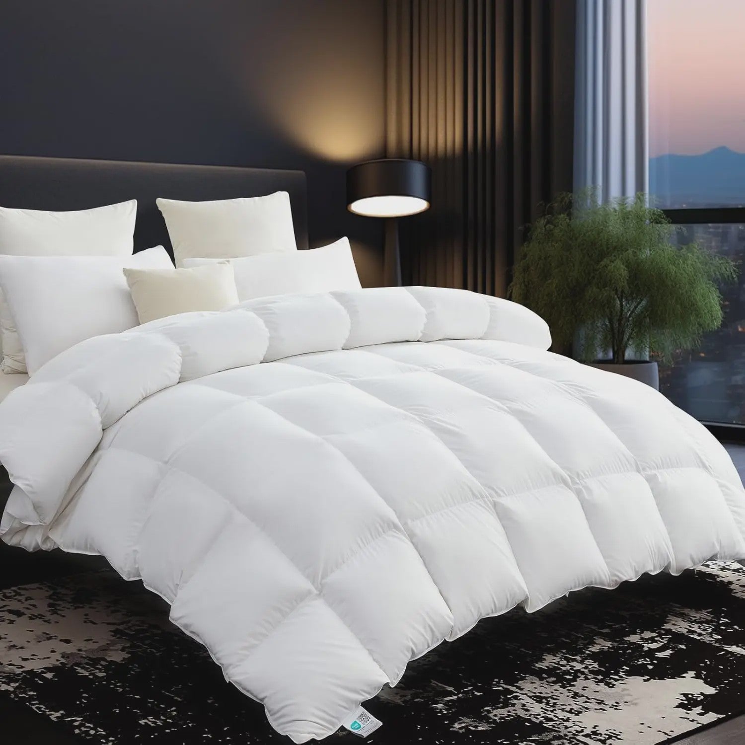 Luxe 75% Ganzendons Dekbed King Size - 850+ Fill Power, Hotelkwaliteit, 1200TC, Extra Zacht & Ademend