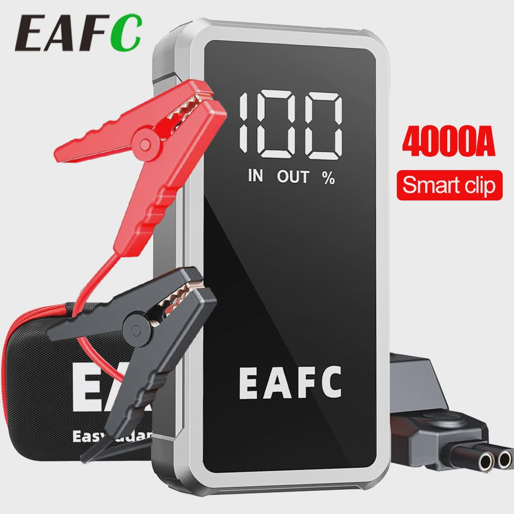 EAFC 4000A Draagbare Jump Starter & Powerbank - Noodstartapparaat met Slimme Klemmen