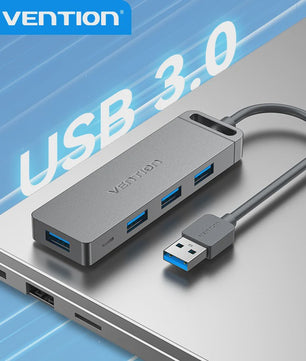 Vention USB 3.0 Hub met 4 Poorten - Hoge Snelheid & Brede Compatibiliteit