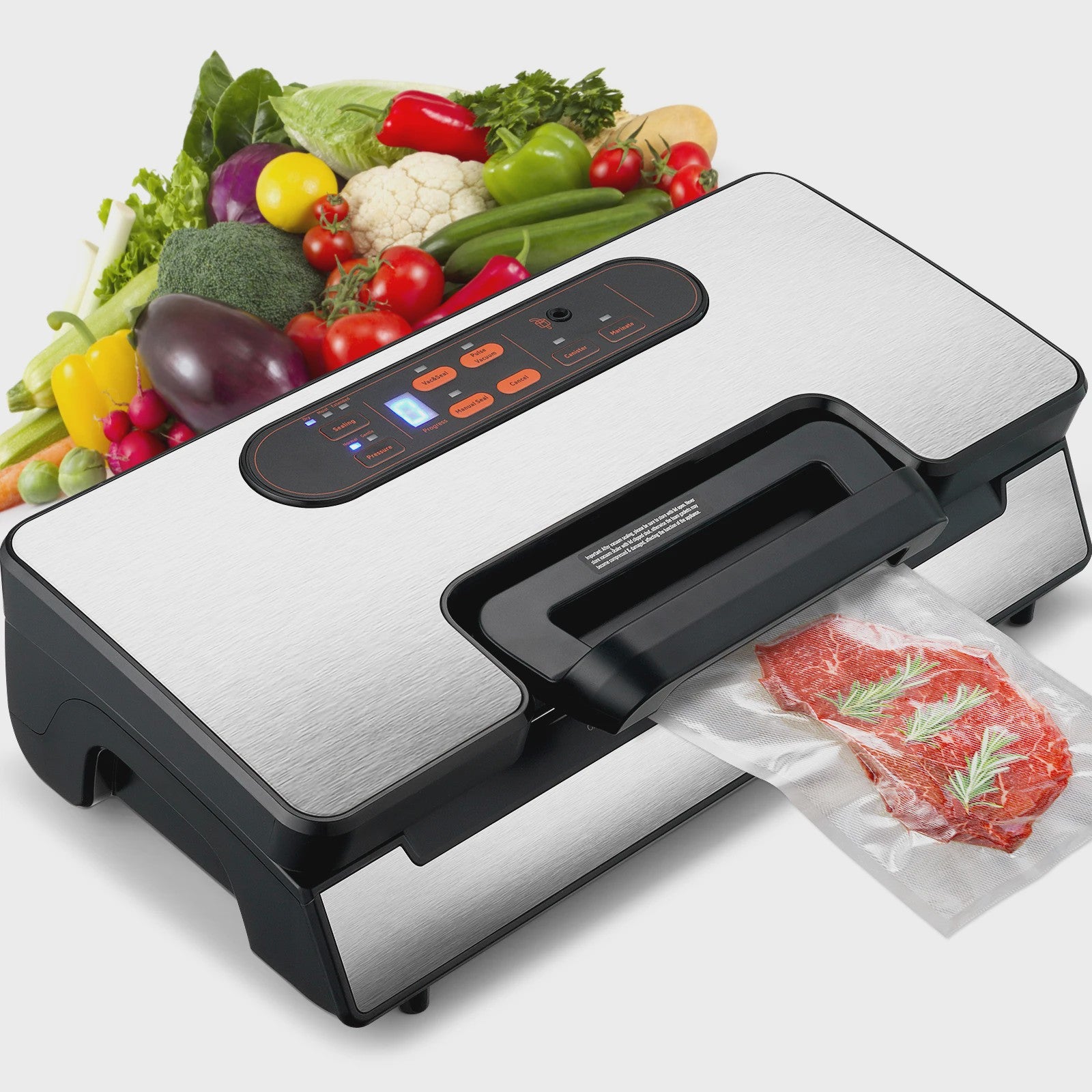 Krachtige Vacuümsealer 130W met 90Kpa Zuigkracht - Houd Voedsel Langer Vers