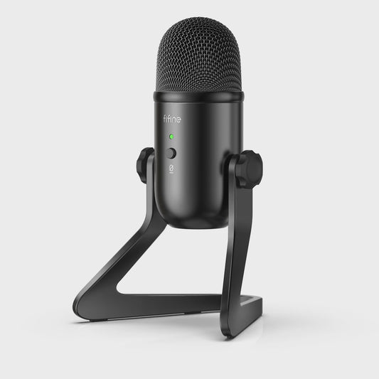 FIFINE K678 USB Microfoon voor PC, Opnemen, Streamen & Gamen - Met Koptelefoonuitgang en Volumeregeling
