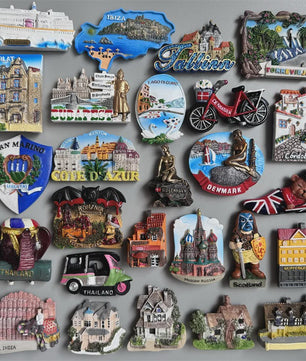 Set Koelkastmagneten: Wereldsteden & Iconische Locaties - Ibiza, Londen, Rome, Thailand & Meer