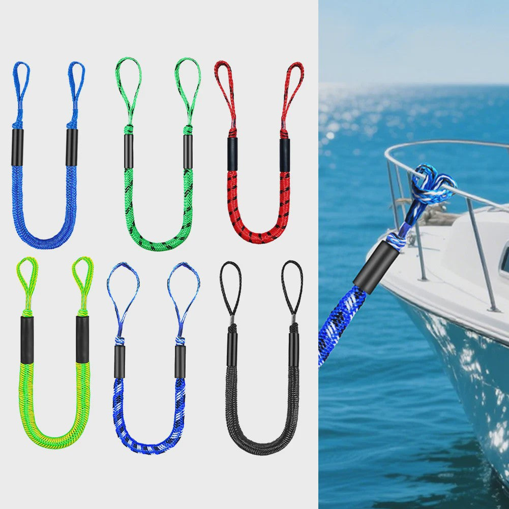 2x Bungee Docking Lijn voor Boten, Kajaks & Jetski's - 1.2m tot 1.65m Uittrekbaar