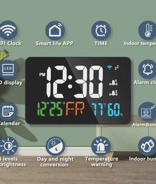 Intelligente WiFi Klok met Datum, Temperatuur & Vochtigheid - LED Display