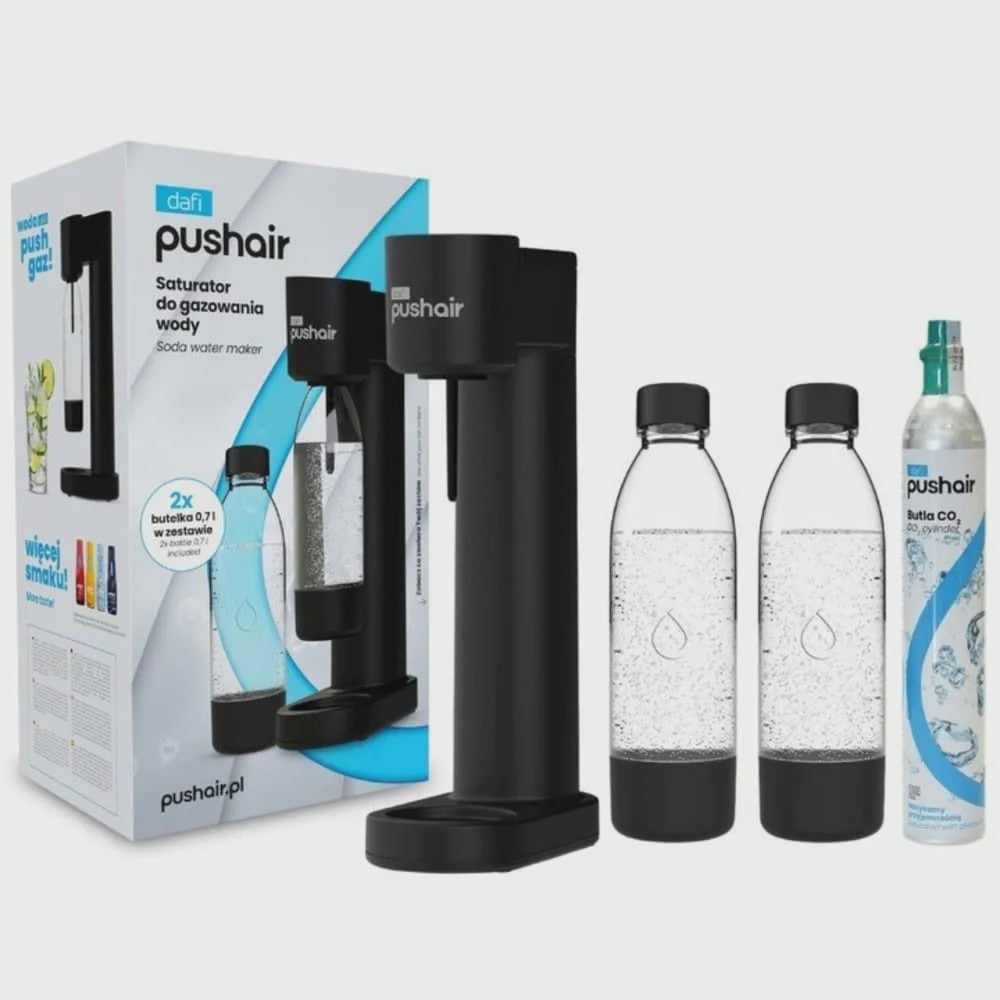 Dafi PushAir Water Carbonator Set met 2x 0.7L Flessen en CO2 Cartridge