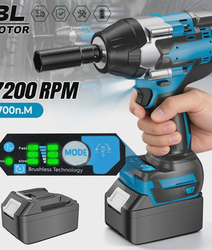 Krachtige 1800NM Accu-slagmoersleutel 1/2" met Borstelloze Motor en Toolbox Kit
