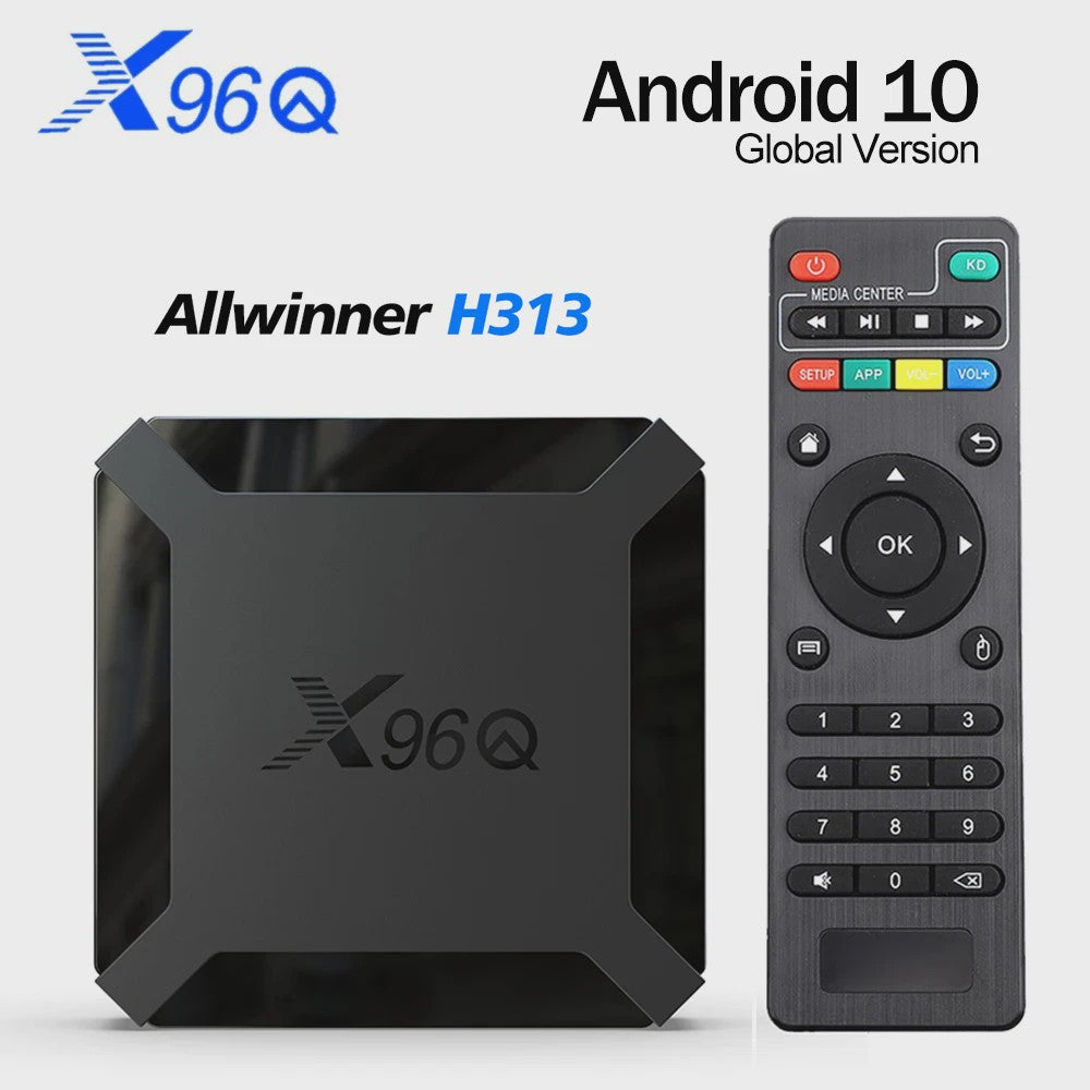 X96Q Android 10 Smart TV Box 4K Media Player - 2GB RAM, 16GB Opslag