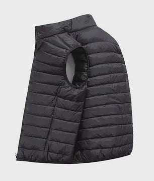 Herfst/Winter Heren Gevoerd Vest - Stijlvol en Warm met Opstaande Kraag