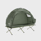 SoBuy 3-in-1 Camping Tent voor 1 Persoon - Groen met Lamp- en Schoenenopslag