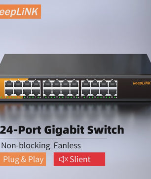 KeepLiNK 24-Poorts Gigabit Unmanaged Netwerk Switch - Plug & Play