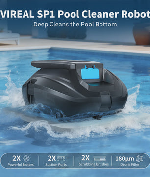 VIREAL SP1 Robot Zwembadreiniger: Eenvoudige Start, Automatisch Parkeren & 130 Min Runtime