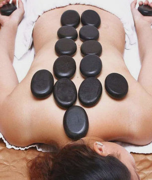 Professionele Hot Stone Massage Set - 4x Jade Energie Stenen voor Ontspanning