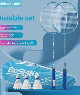 Duurzame Badminton Rackets Set - Iron Alloy Frame, Ideaal voor Beginners & Fitness