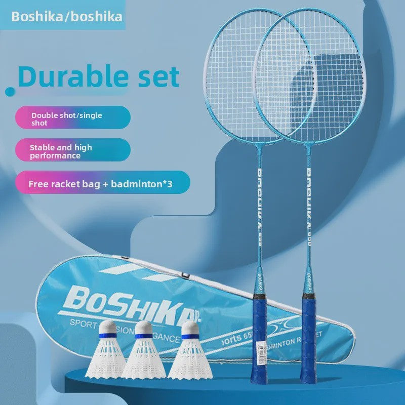 Duurzame Badminton Rackets Set - Iron Alloy Frame, Ideaal voor Beginners & Fitness