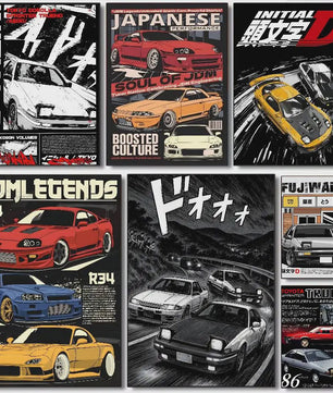 Initial D AE86 JDM Poster - Iconische Auto Kunst voor de Fan
