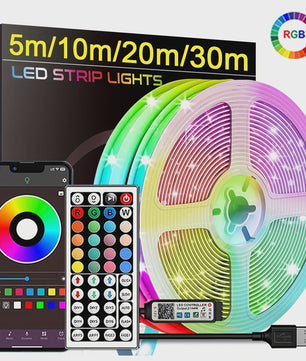 RGB LED Strip Verlichting - Flexibel, APP & Afstandsbediening - 5m t/m 30m - Sfeervolle Decoratie
