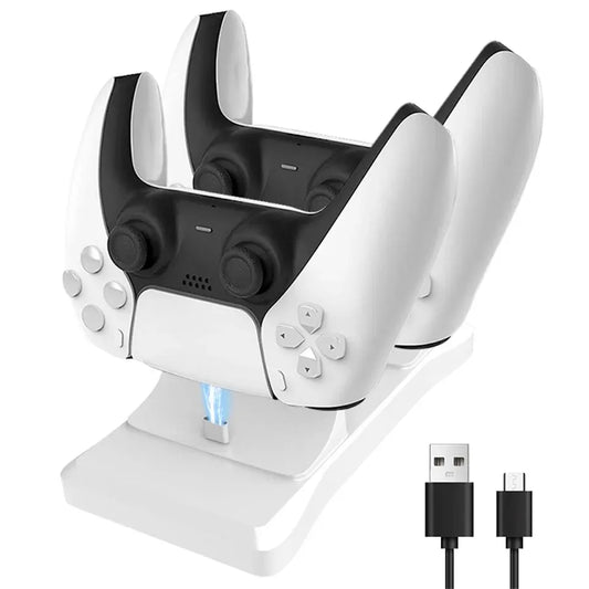 Playstation 5 - Duo Dualsense Controller Oplaadstandaard (USB-C) - Wit