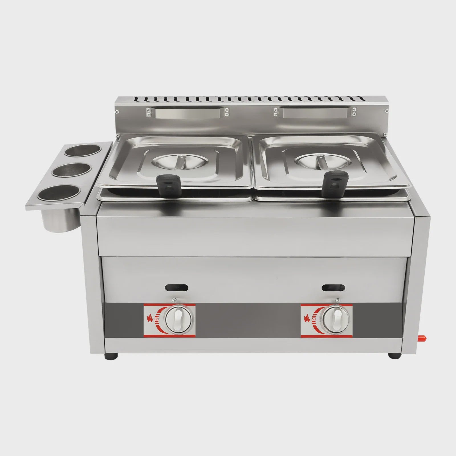 Professionele Dubbele Gas Frituurpan 12.68Qt met Dubbele Temperatuurregeling - Hoge Capaciteit