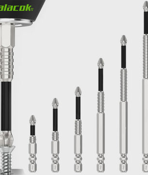 6-delige Magnetische Impact Schroefbits Set - Heavy Duty S2 Staal, Anti-slip & Schokbestendig