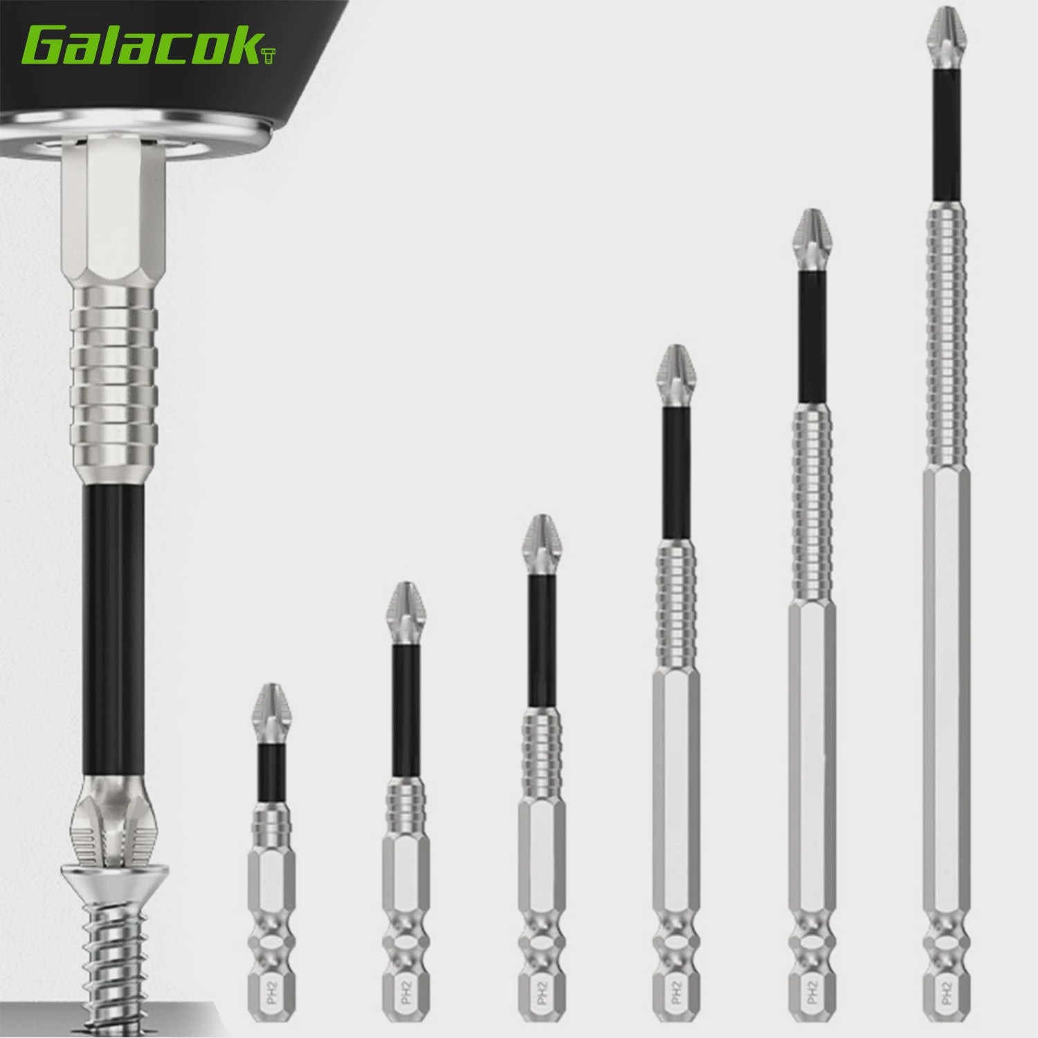 6-delige Magnetische Impact Schroefbits Set - Heavy Duty S2 Staal, Anti-slip & Schokbestendig
