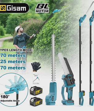 Gisam 2-in-1 Snoei- en Houtzaagmachine - Snoerloos, Borstelloos & Makita 18V Compatibel