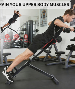 3-in-1 Multifunctionele Fitness Bank: Romeinse Stoel & Buiktrainer voor Full-Body Core Training
