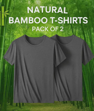 2-Pack Bamboe Fiber T-shirts Heren - Ronde Hals, Korte Mouw, Ademend & Zweetabsorberend
