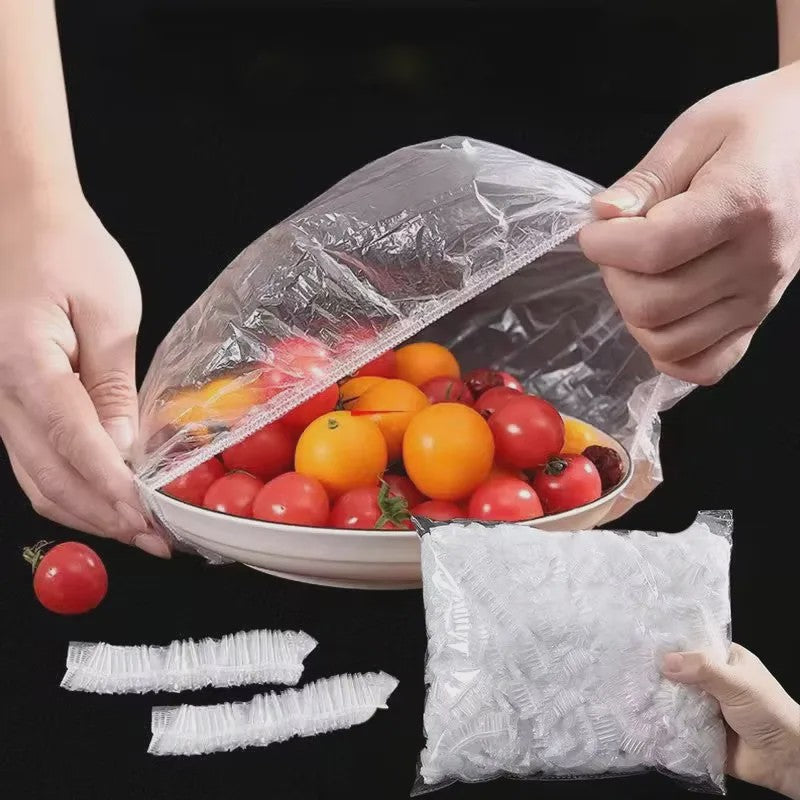 Wegwerp Voedselhoezen - Elastische Plastic Zakjes voor Beker, Kom en Keuken - Vershoud Folie (20-500 stuks)