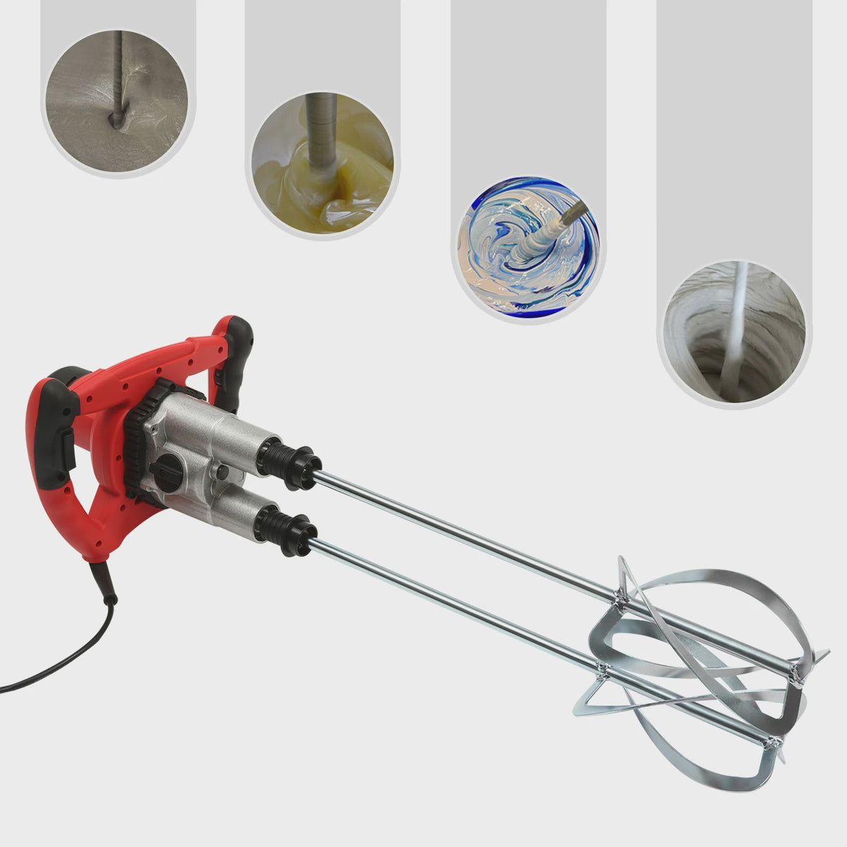 Krachtige 1800W Verf- en Mortelmixer met 2 Snelheden