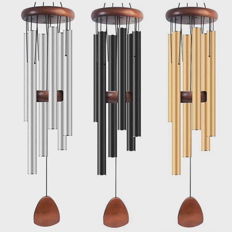 Klassieke Aluminium Windgong 26 Inch met Houten Hanger - Sfeervolle Tuindecoratie