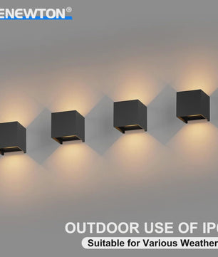 Moderne Vierkante LED Wandlamp - IP65 Waterdicht, Up/Down Verstelbaar Licht voor Buiten & Binnen