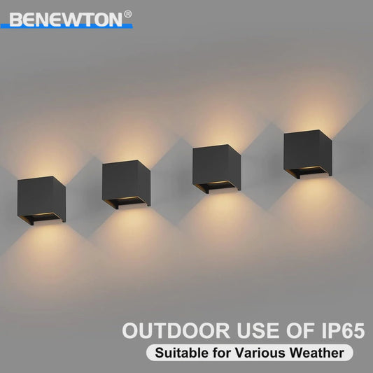 Moderne Vierkante LED Wandlamp - IP65 Waterdicht, Up/Down Verstelbaar Licht voor Buiten & Binnen