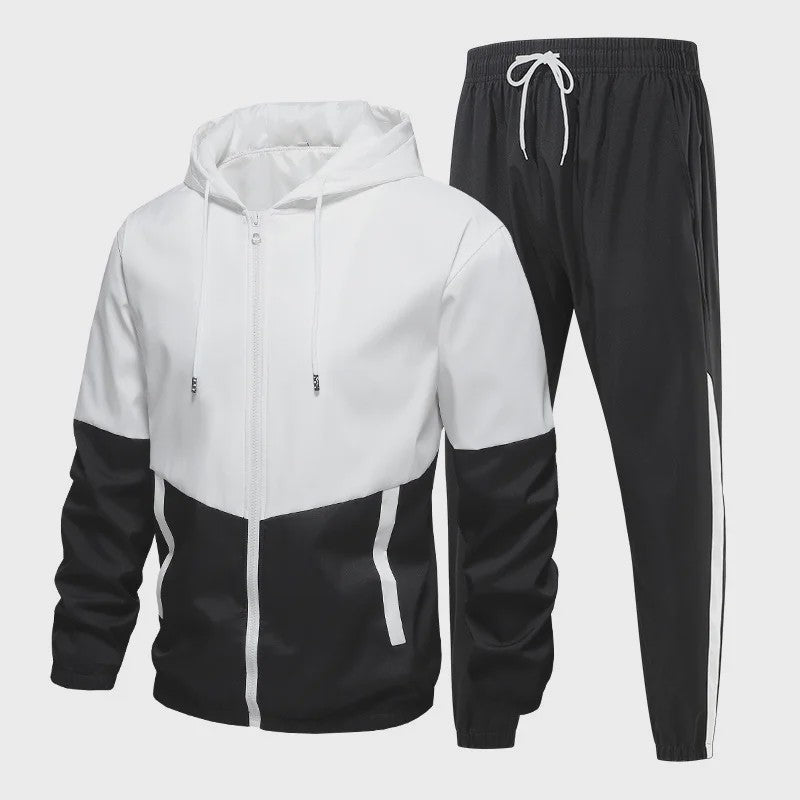 Herentrui Trainingspak met Rits Hoodie en Joggingbroek - 2-delige Set