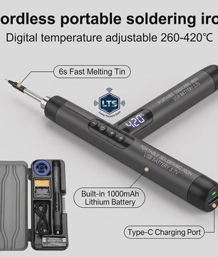 Draagbare Digitale Mini Soldeerbout Set met USB Type-C en Instelbare Temperatuur