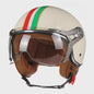 Retro Open Face Motorhelm 3/4 Vintage Chopper Scooter Helm - DOT Goedgekeurd