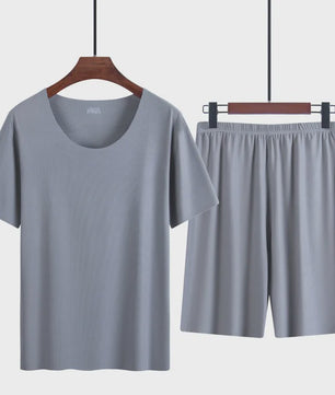 Heren Pyjama Set: IJssilke Korte Mouw & Short - Zomer Comfort