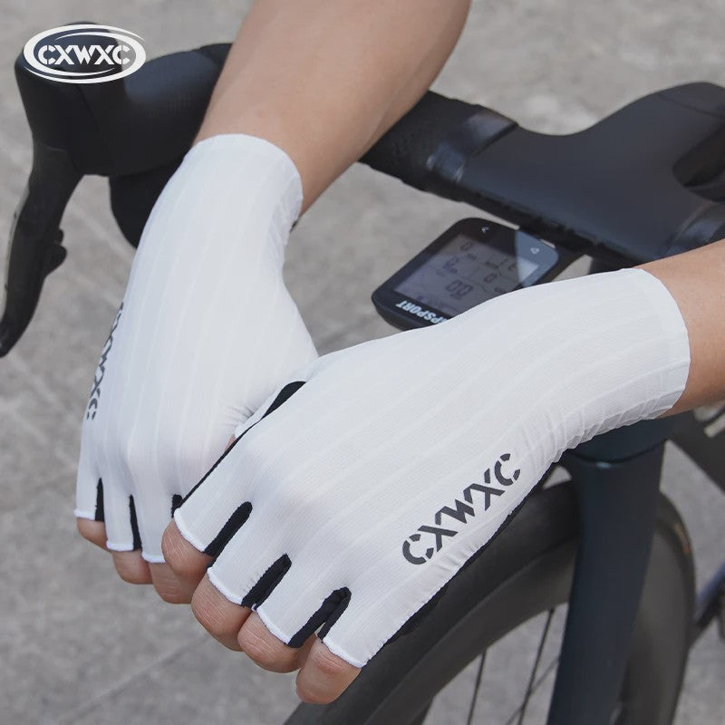 CXWXC Half Finger Fiets Handschoenen - Ademend, Anti-slip & Verlengde Polssteun voor Heren & Dames